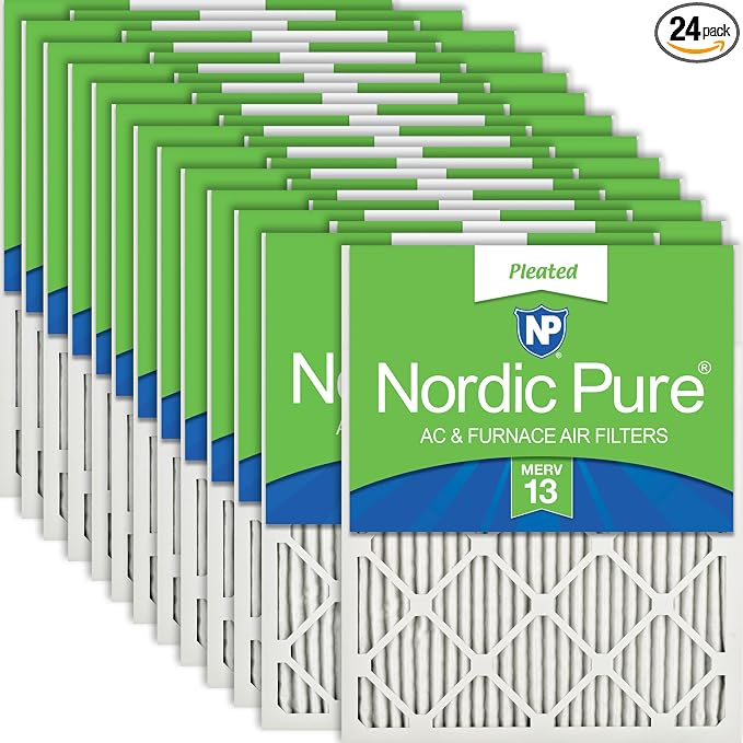 Nordic Pure 15x20x1 Pleated MERV 13 Air Filters 24 Pack by NordicPure