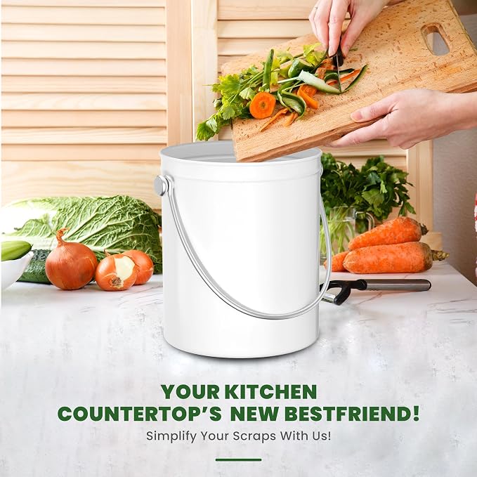 Utopia Kitchen Compost Bin for Kitchen Countertop, 1 Gallon Compost Bucket for - Image 6