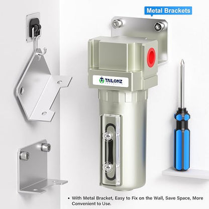 TAILONZ PNEUMATIC 1/2" NPT Industrial Compressed Air Desiccant Dryer, Used - Image 7