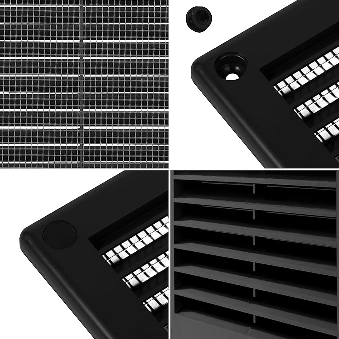 Repa Market 6 x 6 Inch Black Square Air Vent Cover - Image 7