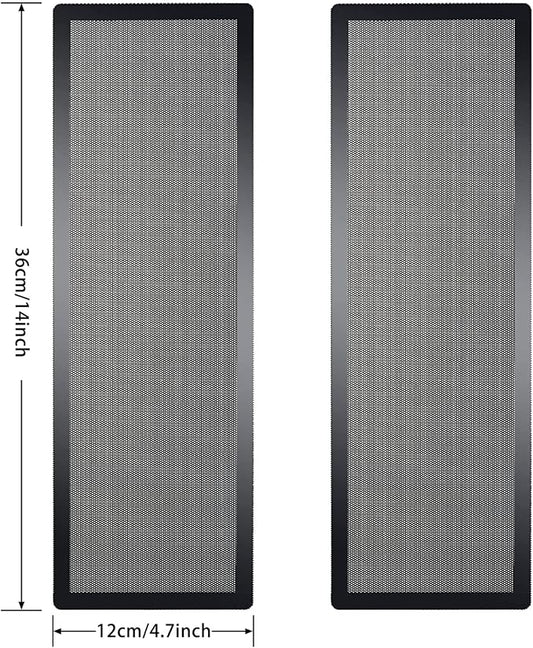 360x120mm PC Case Dust Mesh Filter, Magnetic Frame Computer Fan Dust Mesh PC - Image 2