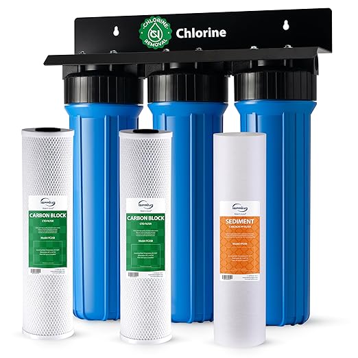 iSpring Whole House Water Filter System, Highly Reduces Sediment, and up to 99% by iSpring