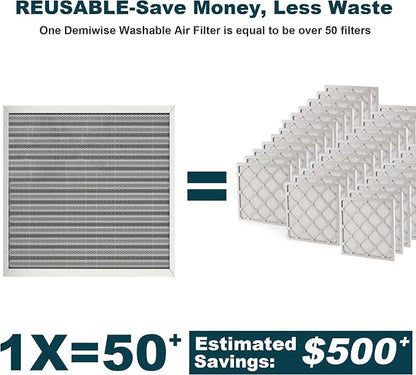 20x20x1 Reusable Air Filter, MERV 8, Permanent Electrostatic Air Filter - Image 4
