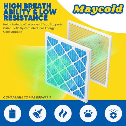 Maycold 10x20x1 MERV 11 Furnace Air Filter, High-Performance HVAC AC Filters - Image 2