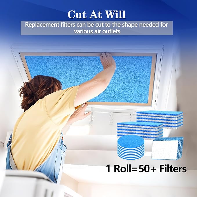 Air Vent Filters, MERV 8 Electrostatic Air Filter Roll, Rv Ac Vent, - Image 5