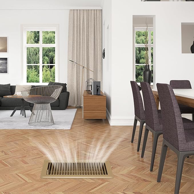 VOISEN Floor Register 4x12, 2 Pack Floor Vent Covers, Steel Adjustable Air - Image 7