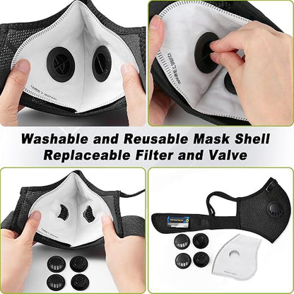 BASE CAMP Upgrade M Plus Dust Mask 2 Pack, Breathable Reusable Dust Face Mask - Image 6