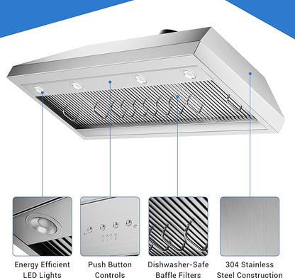 CT Copper Tailor Built-in Range Hood Insert Vent 48 Inch, 1150 CFM - Image 4