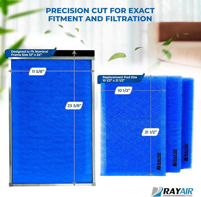 RAYAIR SUPPLY 12x24 Replacement Filter Pads Compatible - Image 2