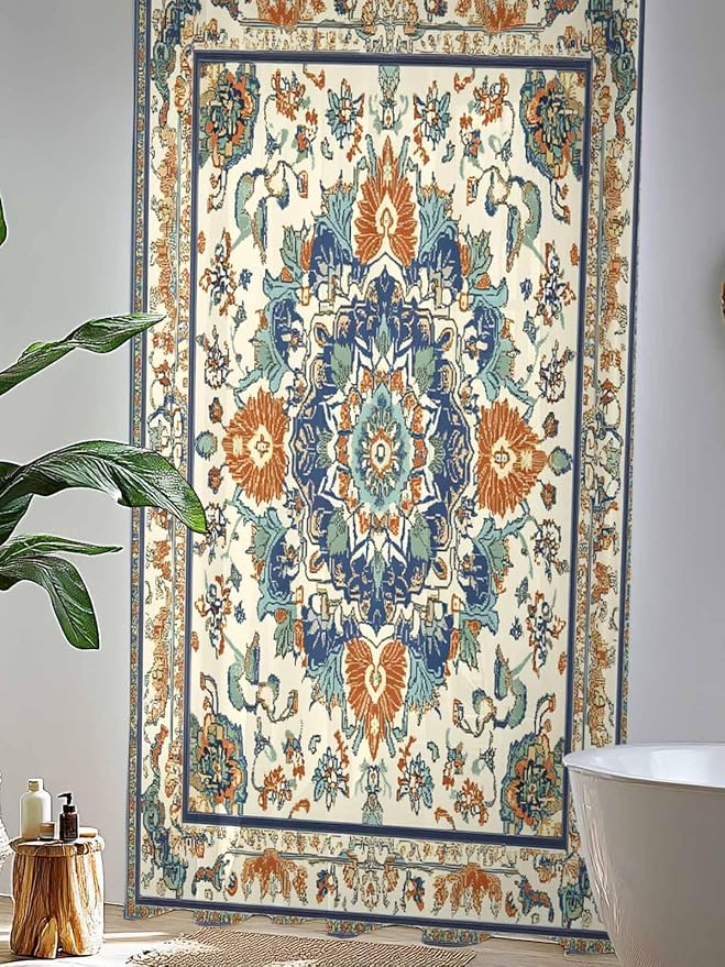 Sheer Curtains 108 Inches Long, Southwest Farmhouse Semi Sheer Curtains Light - Image 4