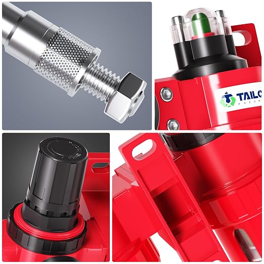 TAILONZ PNEUMATIC 1/2 Inch NPT 0-150 PSI Red Industrial Grade 4 Stage Air - Image 9