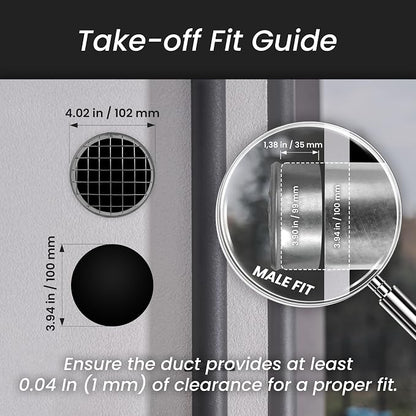 Repa Market Ø4 Inch Duct Cover – Galvanized Steel Round Duct Cap - Image 2