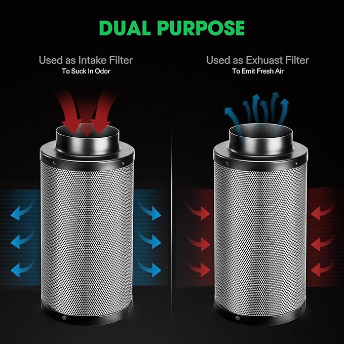 VIVOSUN 8 Inch Air Carbon Filter Smelliness Control - Image 4
