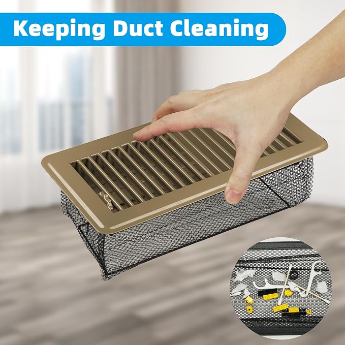 Floor Vent Screen Net for Home Floor, Floor Register Cover Trap 4 x 12 Inch - Image 7