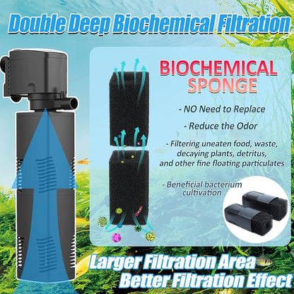 TARARIUM Fish Tank Filter Small Pond Filter - Image 3
