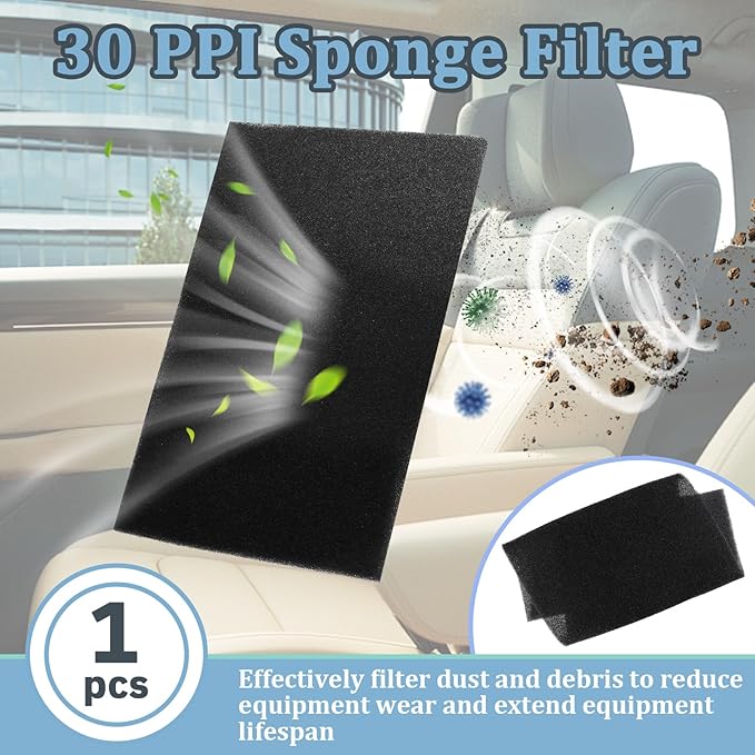 30 PPI Sponge Filter, Foam Filter Replacement, Universal Air Filter Sheet - Image 2