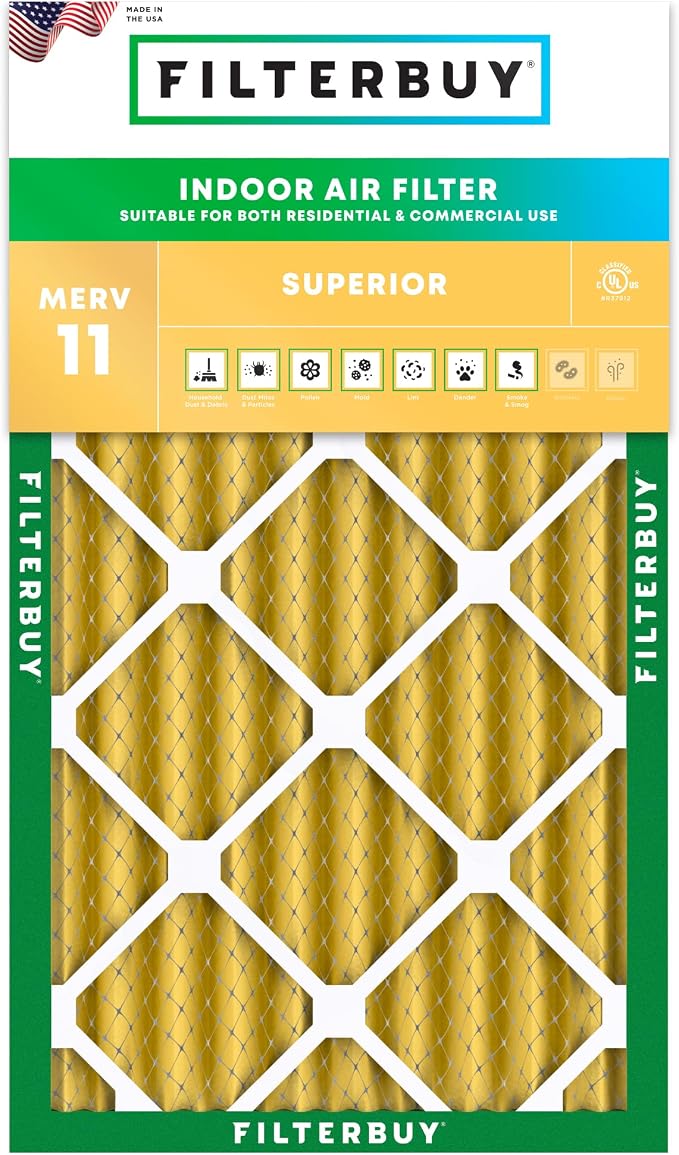 Filterbuy 16x24x4 Air Filter MERV 11 Superior Pet & Allergy Defense, by Filterbuy