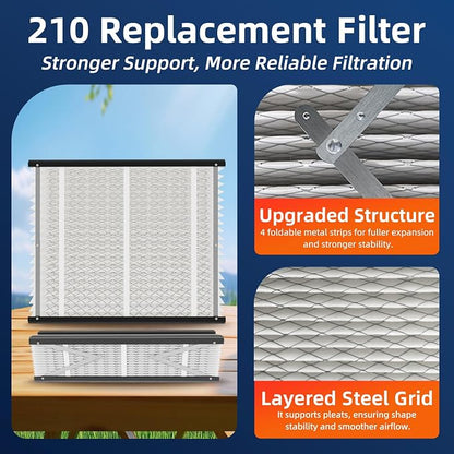 210 Replacement Air Filter, MERV 11, Actual Size: 20.47"x25.6"x3.94", Nominal - Image 3