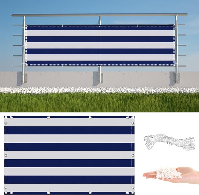 Privacy Screen Protector 4.6' x 65.6' UV Protection Weather Resistant by AYLFBFU