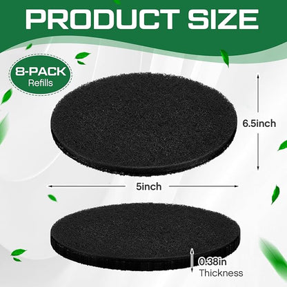 Pangda 8 Pack Oval-Shaped Charcoal Filters - Image 2