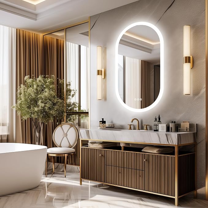 LUVODI Lighted LED Bathroom Mirror: 48x24IN Wall Mounted Dimmable 3 Colors - Image 7