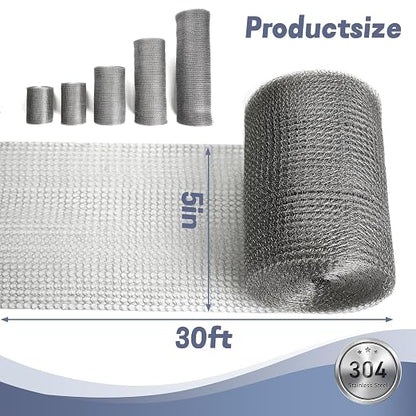 5" X 30 ft 304 Stainless Steel Mesh, Wire Mesh - Image 2