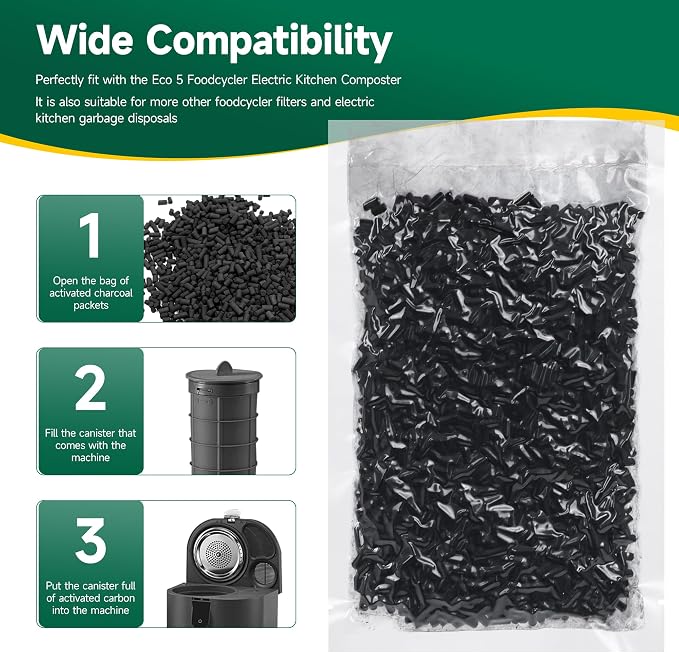 3 Packs 210g Odor Absorbing Activated Carbon Filter Refills - Image 2