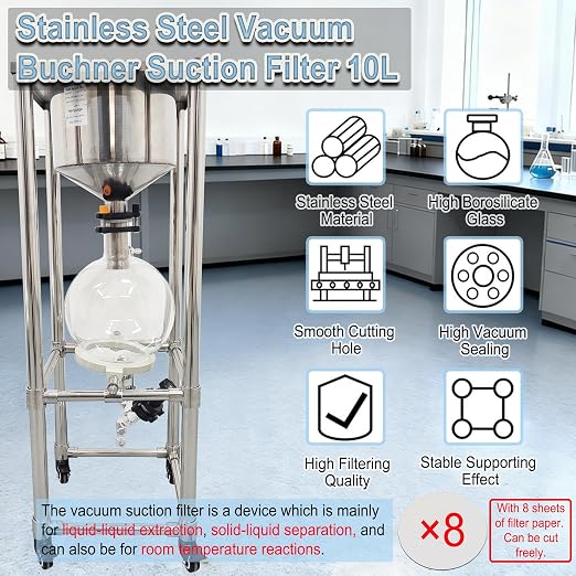 50L Vacuum Filtration System, Negative Pressure Suction Filter - Image 2
