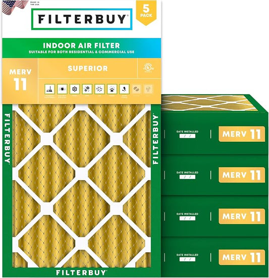 Filterbuy 12x24x4 Air Filter MERV 11 Superior Pet & Allergy Defense, by Filterbuy