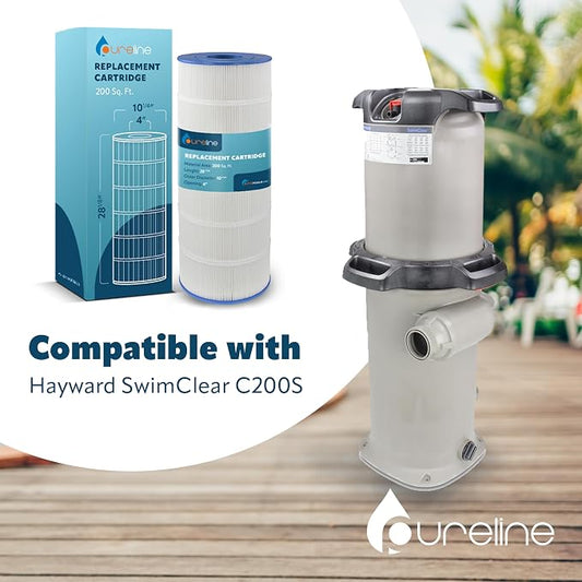 Pureline Pool Replacement Cartridge Filter, 200 Sq Ft, Compatible - Image 2