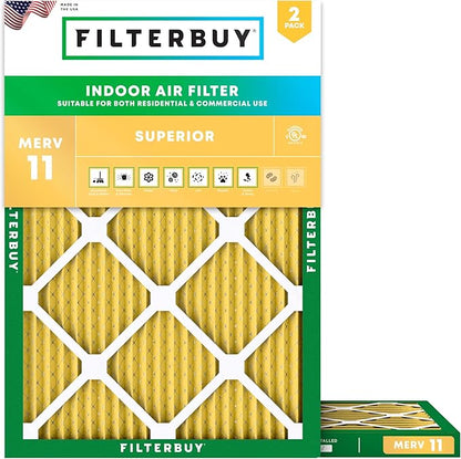 Filterbuy 12x18x1 Air Filter MERV 11 Superior Pet & Allergy Defense, by Filterbuy