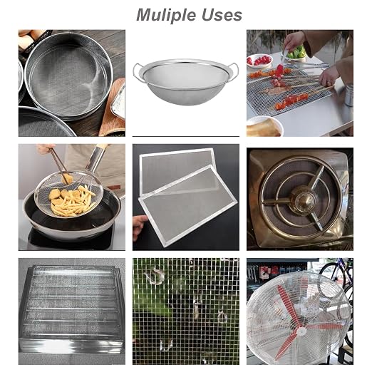 304 Stainless Steel Mesh 100Mesh, 15.7"x47.2" Metal Mesh Screen, Woven Fine - Image 7
