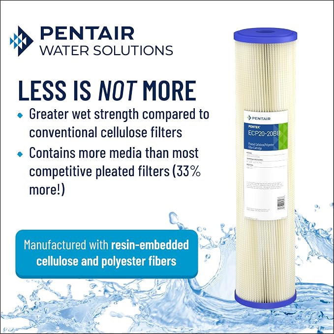 Pentair Pentek ECP5-20BB Big Blue Sediment Water Filter, Whole House Heavy Duty - Image 2