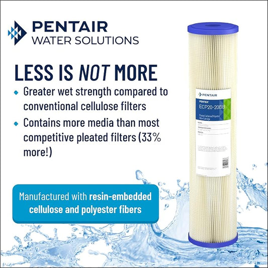 Pentair Pentek ECP50-20BB Big Blue Sediment Water Filter, Whole House Heavy - Image 2
