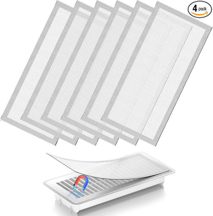 6-Pack White Magnetic Vent Covers 5x13 Inch by Unknown