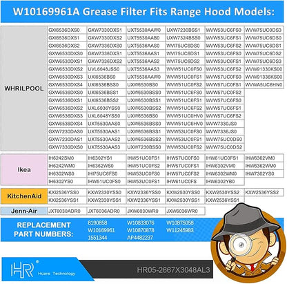 Updated W10169961A Range Hood Filter, Stove Vent Filter, Fits Whirlpool - Image 5