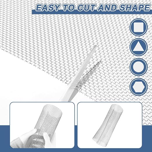 uxcell 12 Mesh 118" x 12" Woven Wire Mesh, 304 Stainless Steel Air Vent Filter - Image 4