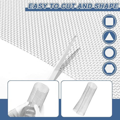 uxcell 12 Mesh 118" x 12" Woven Wire Mesh, 304 Stainless Steel Air Vent Filter - Image 4
