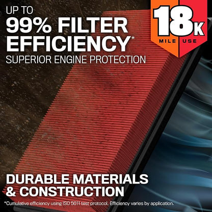 K&N Engine Air Filter:Long Life 18, 000 Mile Replacement AirFilter:Compatible - Image 5