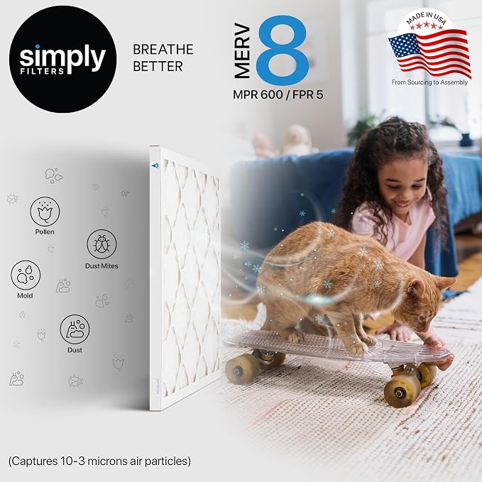 Simply 17x25x1 Air Filter, Merv 8, 6 Pack, - Image 8