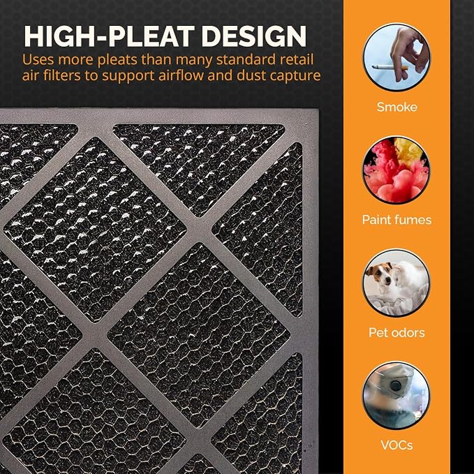 Tiger Tough HEPA 500 Activated Carbon Filter 16x16x1 – Replacement Air Purifier - Image 6