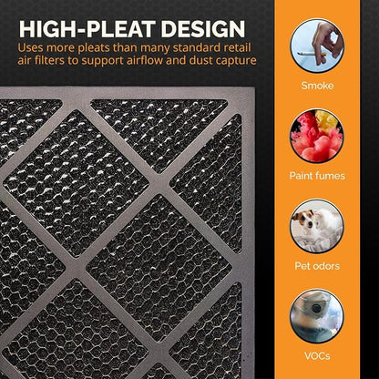 Tiger Tough HEPA 500 Activated Carbon Filter 16x16x1 – Replacement Air Purifier - Image 6