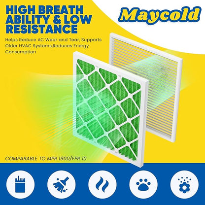 Maycold MERV 13 16x20x1 Air Filter, High-Efficiency Pleated AC & Furnace Filters - Image 2