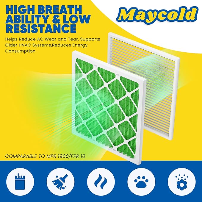 Maycold MERV 13 16x20x4 Air Filter, High-Efficiency Pleated AC & Furnace Filters - Image 3
