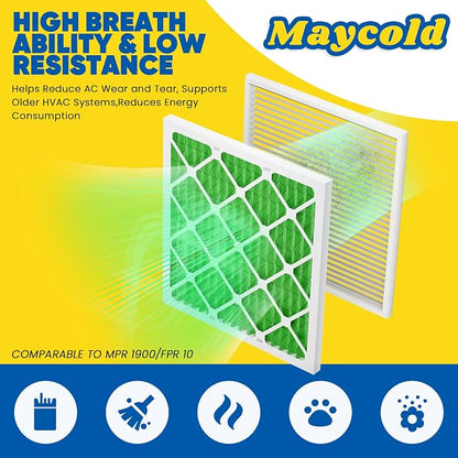Maycold MERV 13 10x10x1 Air Filter, High-Efficiency Pleated AC & Furnace Filters - Image 2