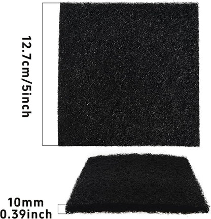 12PCS 5” Square Compost Bin Charcoal Filters, 0.4” Thick Activated Carbon - Image 2