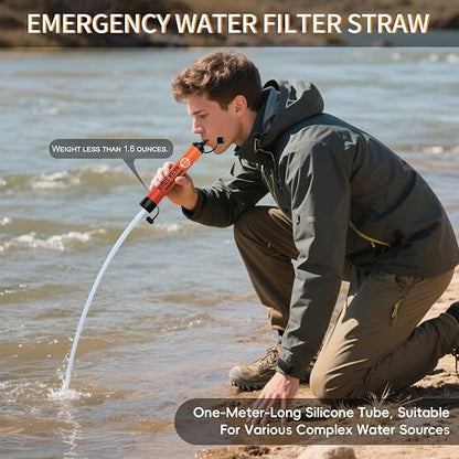 Emergency Water Filter Straw, Personal Survival Water Filtration System - Image 5