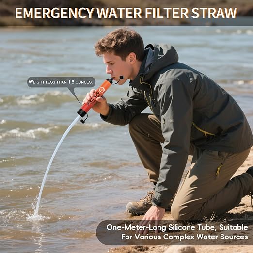 Water Filter Straw, Emergency Water Filtration System, Personal Water Purifier - Image 5