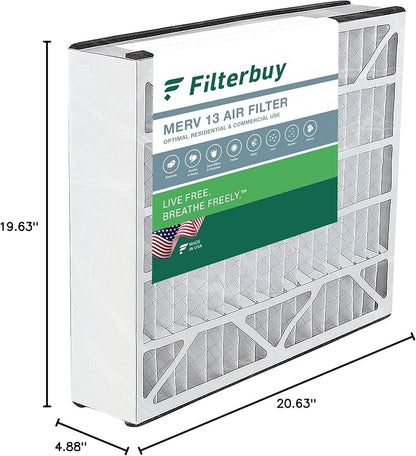 Filterbuy 20x20x5 Air Filter MERV 13 Optimal Smoke & Allergy Defense, - Image 10