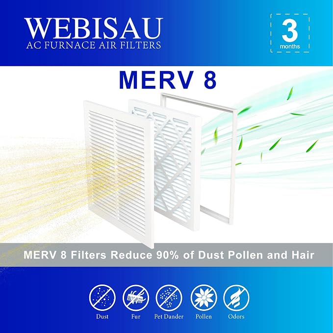 10x10x1 Air Filter MERV 8 MPR 600 4Pack Furnace Filters Pleated HVAC AC Furnace - Image 3